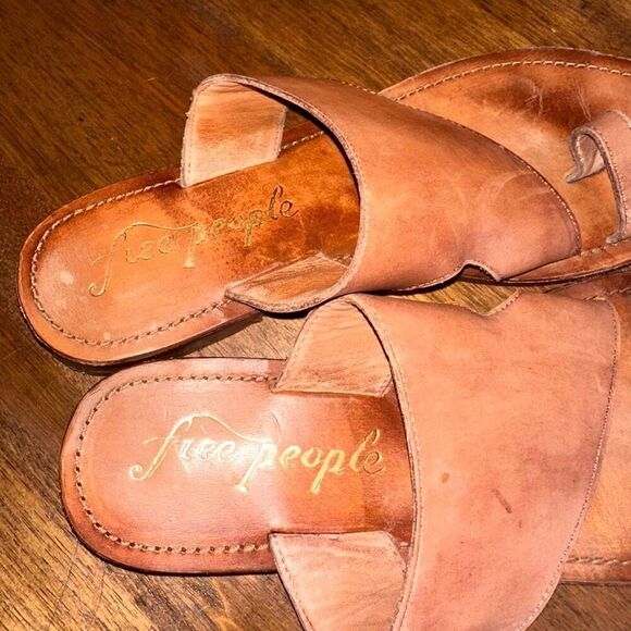 Free People Sant Antoni Leather Slide Sandals - Picture 7 of 7